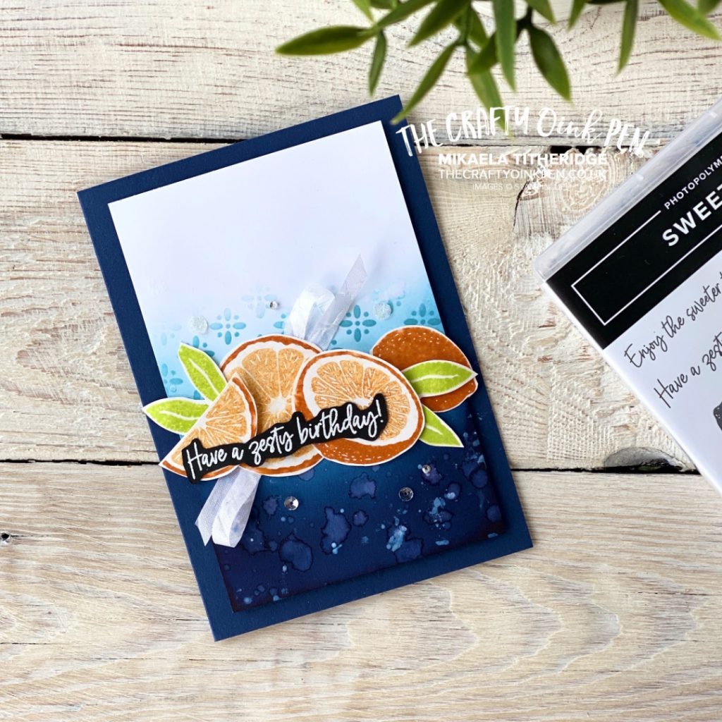 Sweet Citrus New Stampin' Up! Product for a Juicy Orange Birthday card