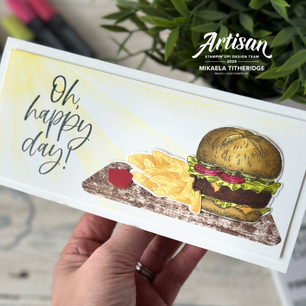 Bistro Burger card by The Crafty oINK Pen