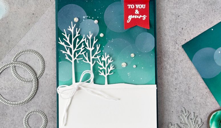 Artisan Design Team – A Bokeh Snowy Sky Christmas Card