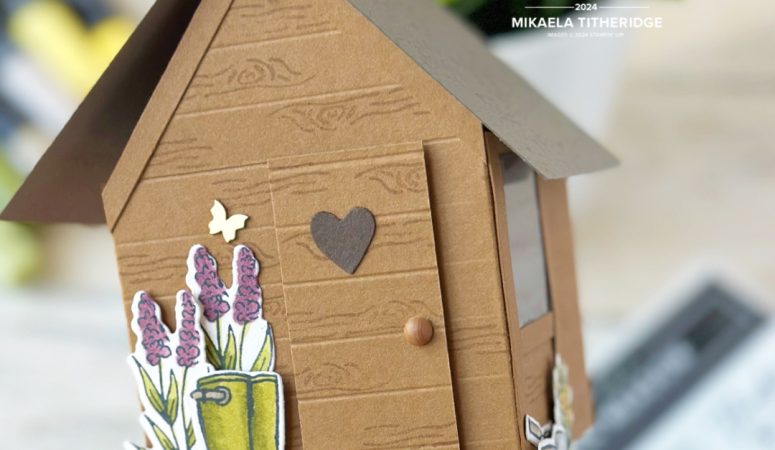 Garden Meadow Fun Fold Shed Card