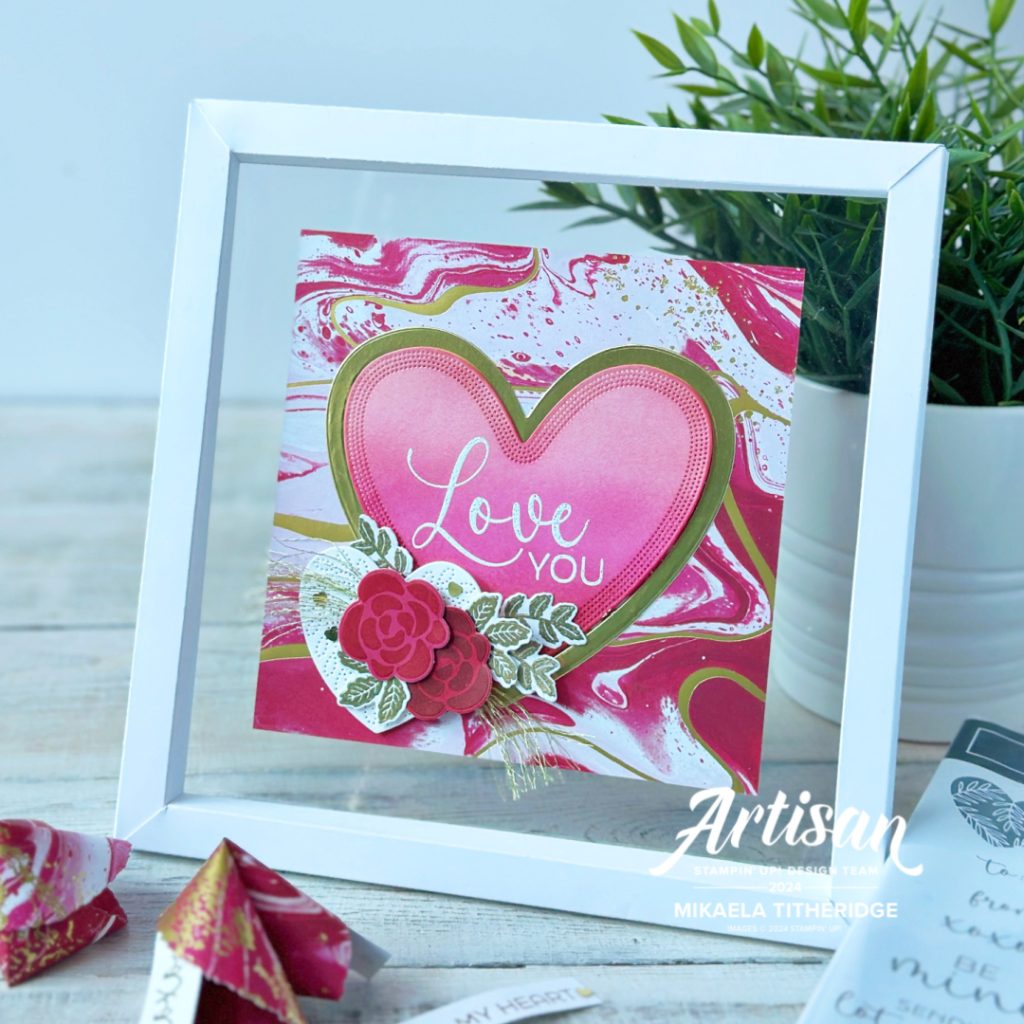 Hearts of Elegance and Marbled Elegance Home Decor piece by The Crafty oINK Pen