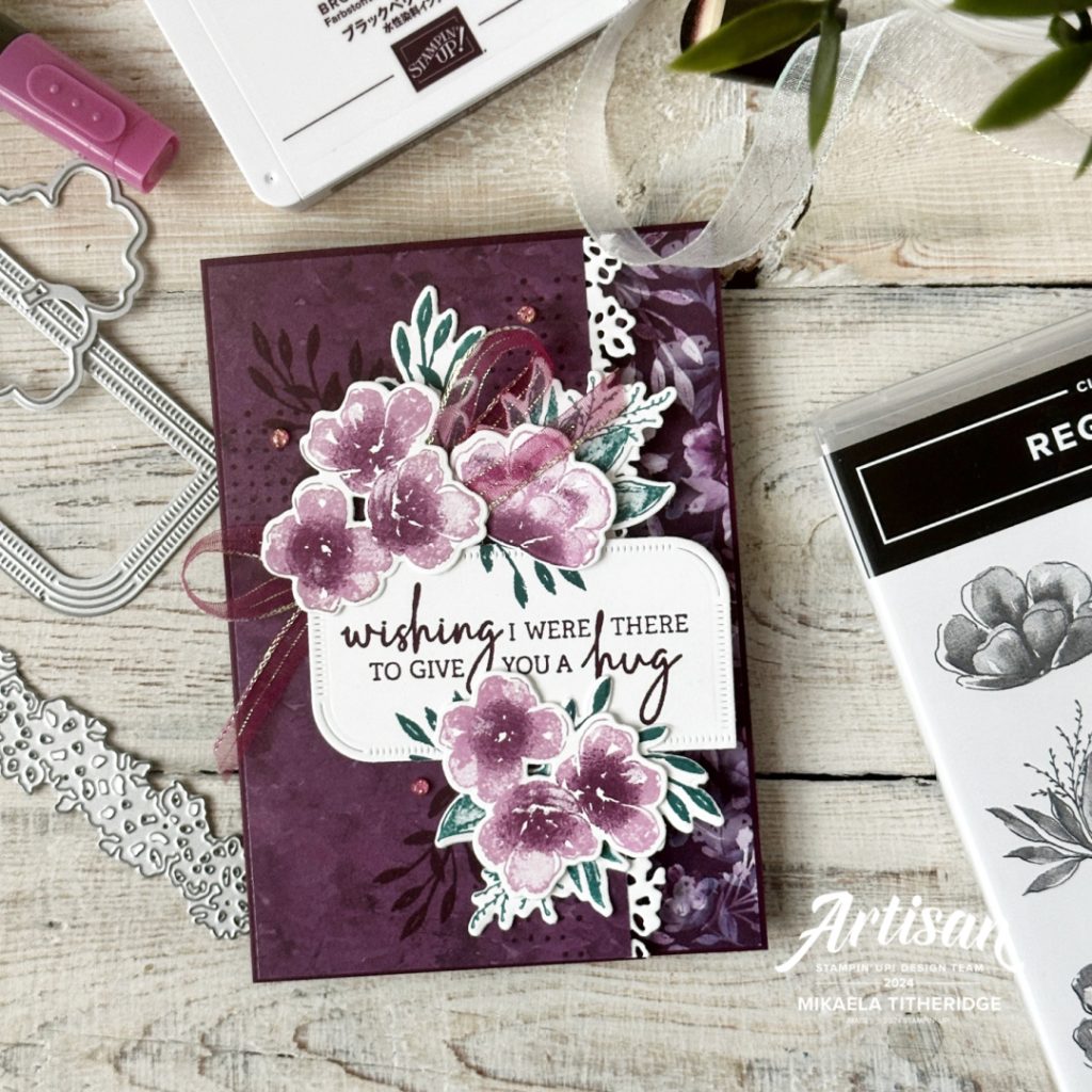 Regal Flora Ink Blended card by The Crafty oINK Pen