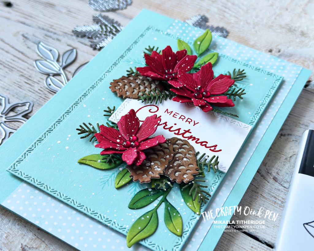 Handmade card for GDP524 case challenge using Delicate Pines by The Crafty oINK Pen