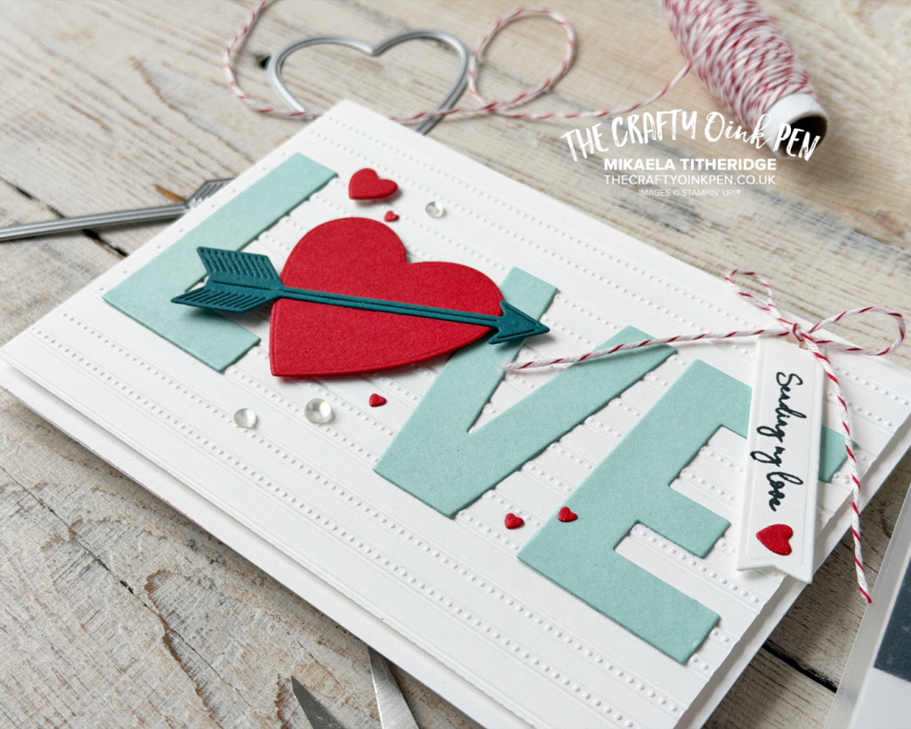 Handmade card for sending love by the Crafty oINK Pen using Endless Love Dies from Stampin' Up!