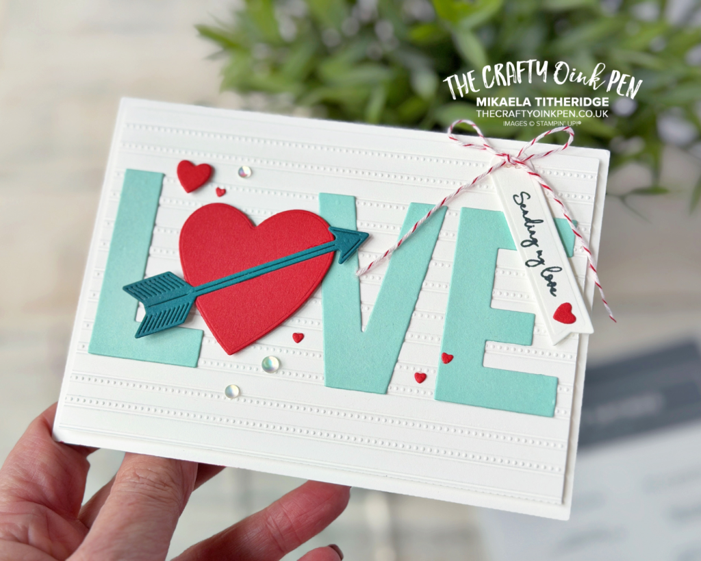 Sending love with Endless Love Dies from Stampin' Up! with this handmade card by The Crafty oINK Pen