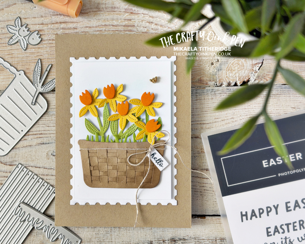 Handmade Easter Basket card for Spring is in the Air by The Crafty oiNK Pen