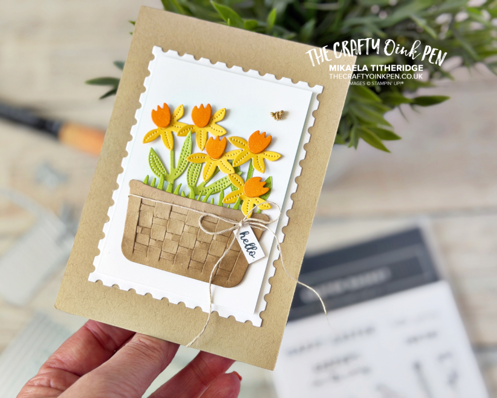 Handmade Easter Basket card for Spring is in the Air by The Crafty oiNK Pen