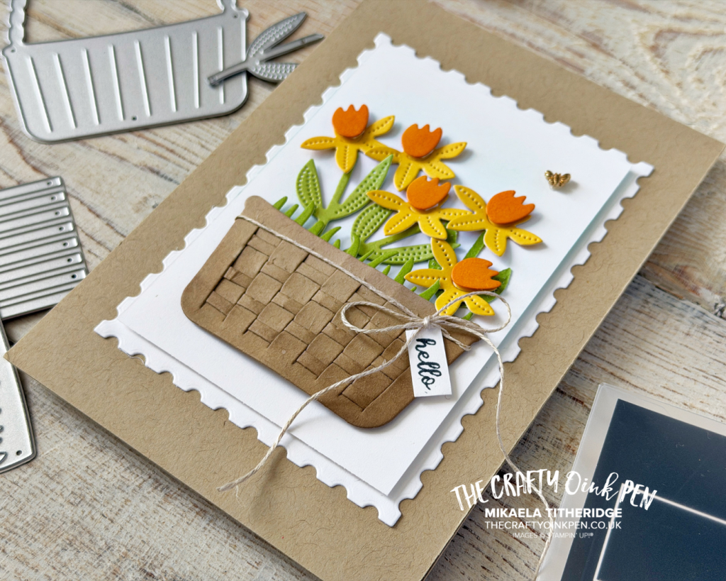 Handmade Easter Basket card for Spring is in the Air by The Crafty oiNK Pen