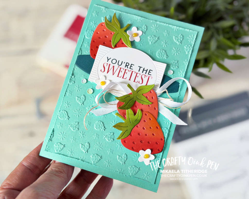 Handmade with Sweetness for Bold and Beautiful card by The Crafty oINK Pen
