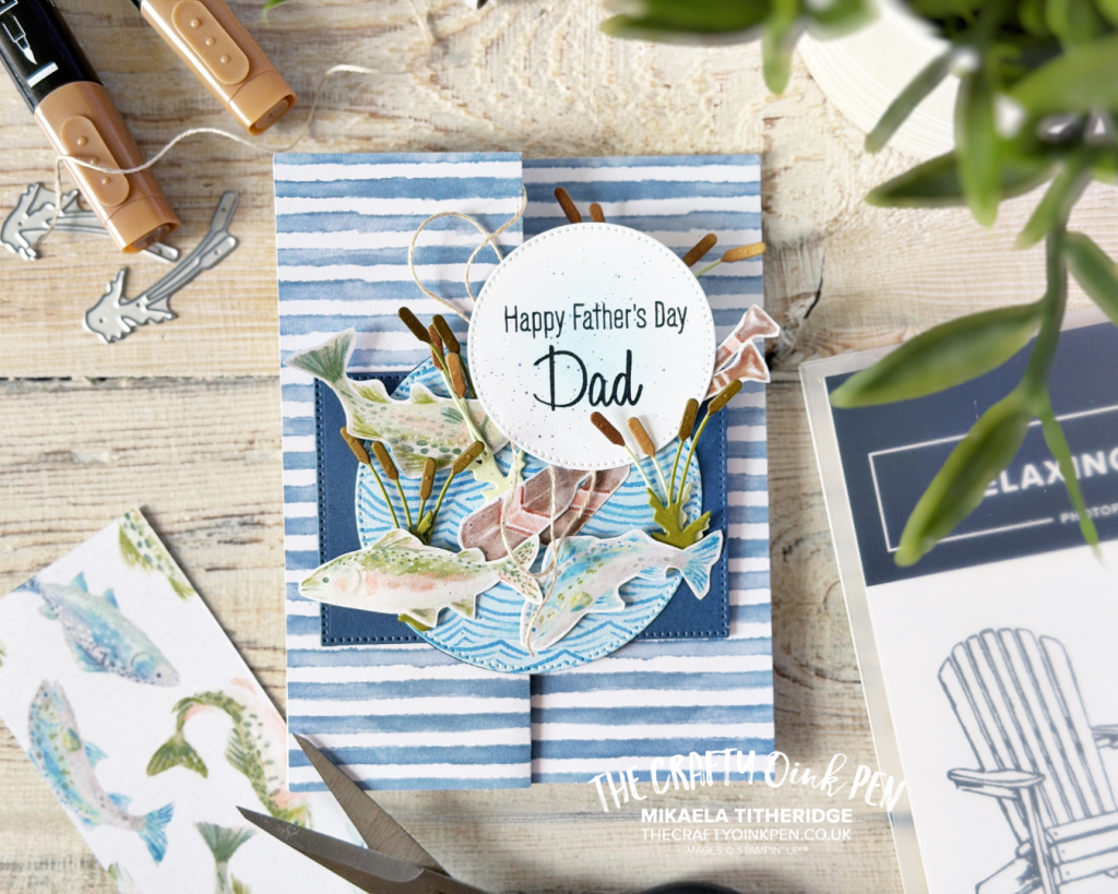Inspired by Water and Lakeside Retreat Father's Day Card by The Crafty oiNK Pen
