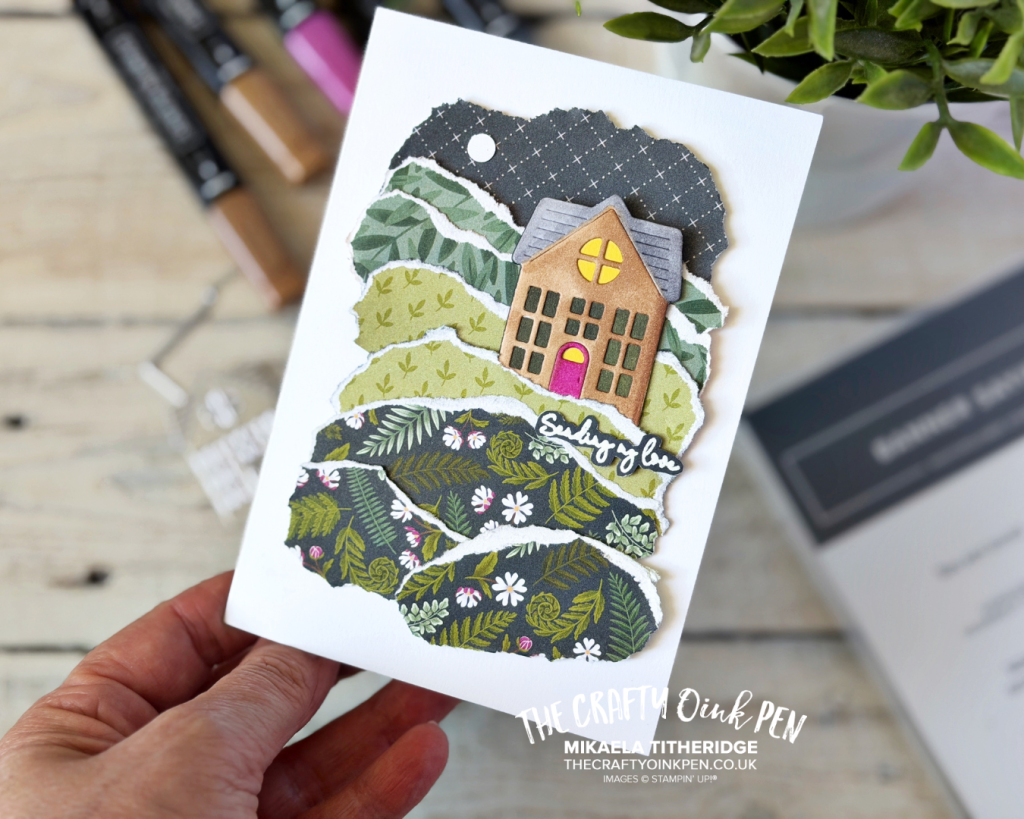 Handmade welcome noel home card for the Global Design Project GDP562 by The Crafty oiNK Pen